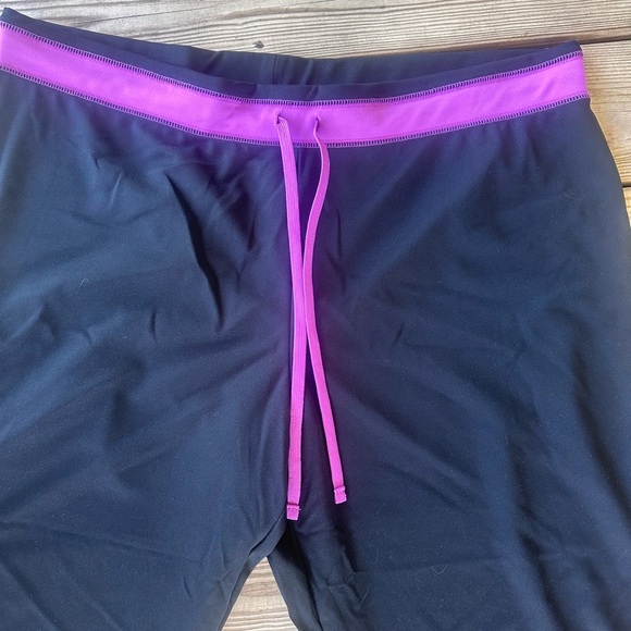 Kim Rogers Black and purple athletic pants size 3X - Picture 2 of 8